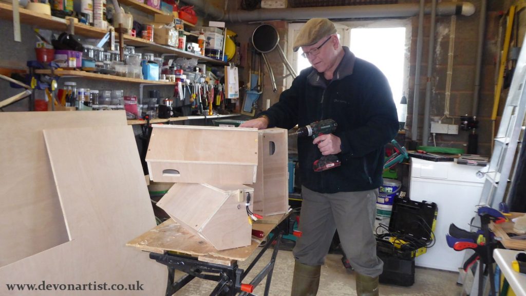 Paul Hopkinson making swift boxes