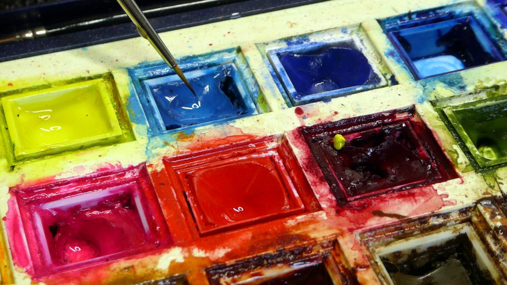 Watercolour pan paint properties